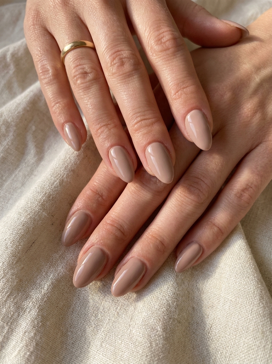Taupe Nude Nails – gepflegte Nagelidee 2026
